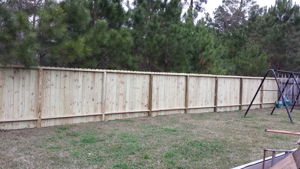 new wood fence